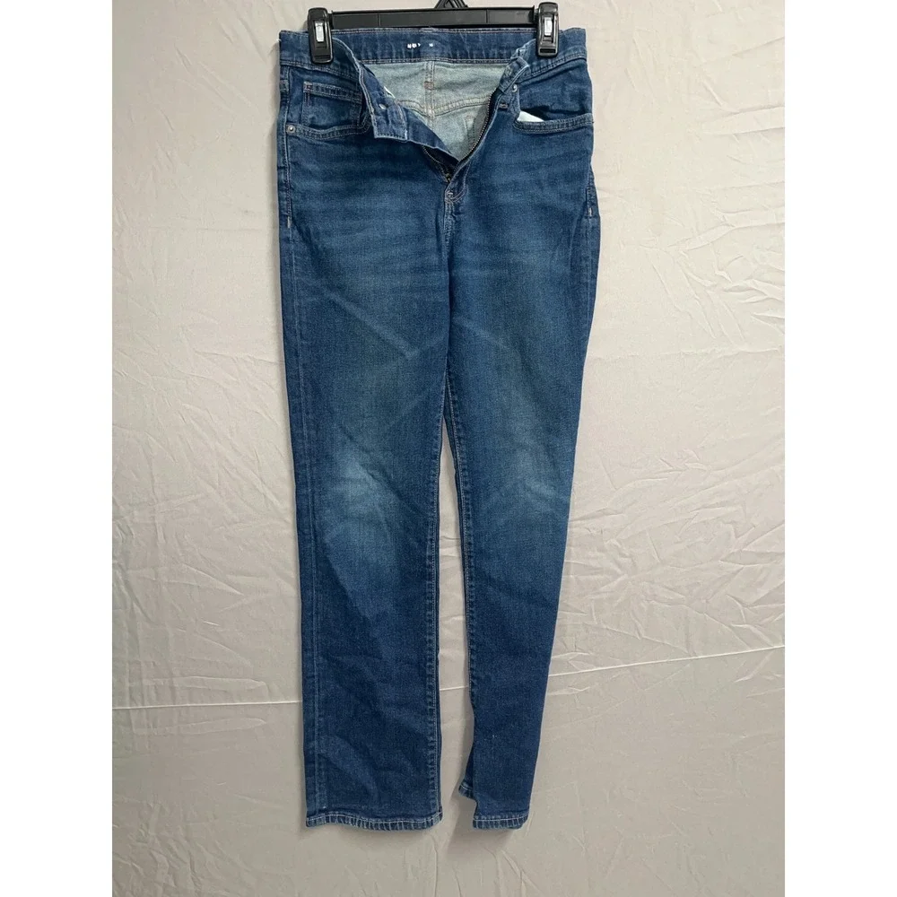 Old Navy Jeans Boys 16 Blue Denim Cotton Stretch Medium Wash Straight Leg Casual
